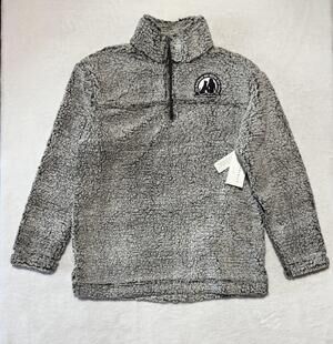 Boxercraft Sherpa Quarter Zip Pullover Mens Large Frosty Grey Fleece Dog Rescue